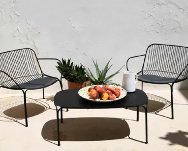 Tavolino Hiray in acciaio zincato di Kartell