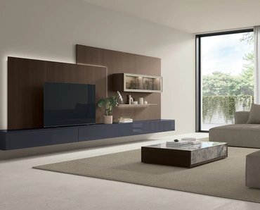 Tavolino Kenzo in glass decor e materico rovere di Tomasella