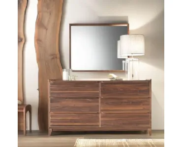 Specchiera Leonardo con cornice in legno massello di Arte Brotto