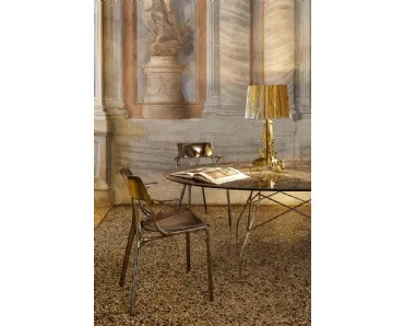 Lampada da tavolo Bourgie Metal Gold di Kartell