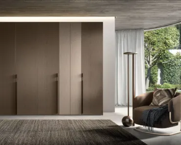 Armadio con ante battenti N10 Metal Bronzo e Metal Nickel di Trentanove