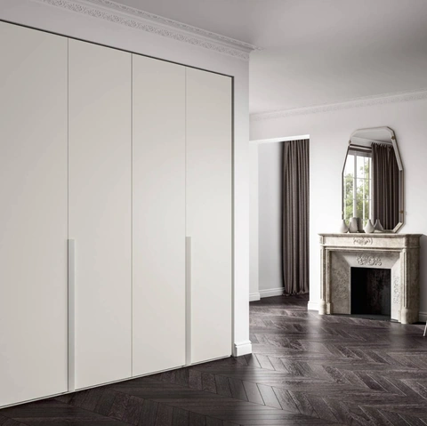 Armadio con ante battenti Power 33 laccato Grigio di Trentanove