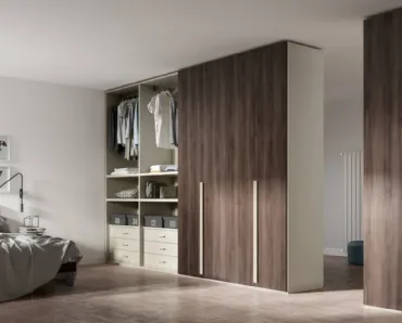 Armadio con ante battenti Power 34 Rovere Cotto e Corda di Trentanove