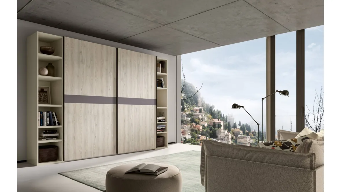 Armadio Power 11 Rovere Chiaro e Corda di Trentanove