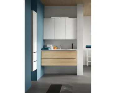Mobile da Bagno sospeso in melaminico effetto legno 46 06 di Arcom