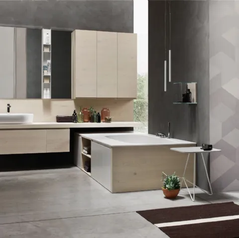 Mobile da Bagno sospeso in Rovere Soul 03 di Arcom