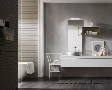 Mobile da Bagno sospeso in Frassino Bianco E-Gò 61 di Arcom