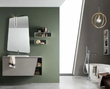 Mobile da Bagno sospeso in melaminico E-Ly 78 di Arcom