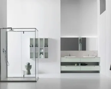 Mobile da Bagno sospeso Gold 05 laccato The verde di Arcom