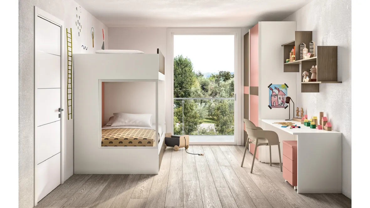 Cameretta con letti a castello 215 di Zg Mobili