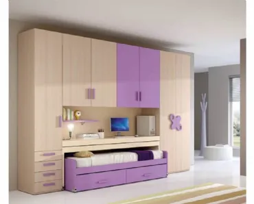 Cameretta 605 a ponte con letto estraibile di Ferrimobili