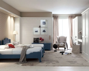 Cameretta componibile N14 Nuovo Mondo in legno laccato di Scandola