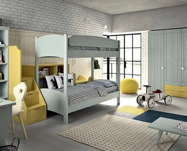 Cameretta con letto a castello N24 Nuovo Mondo di Scandola