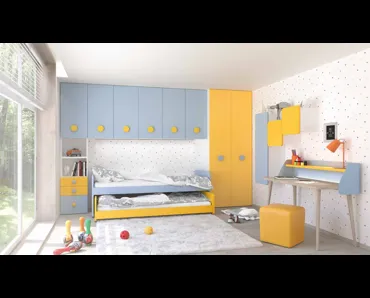 Cameretta a ponte con letto estraibile Open 16 di S75
