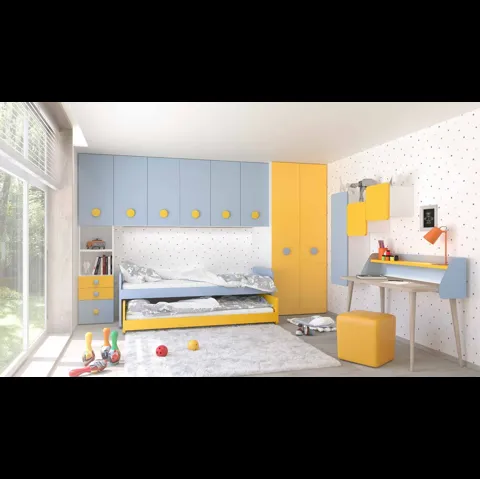 Cameretta a ponte con letto estraibile Open 16 di S75