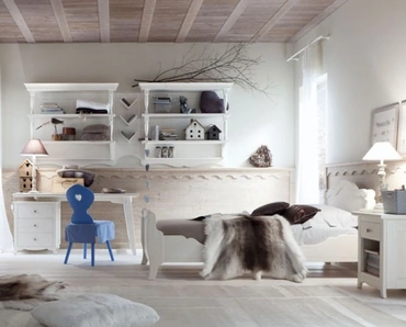 Cameretta stile Country in legno massello di Abete T05 Tabià di Scandola