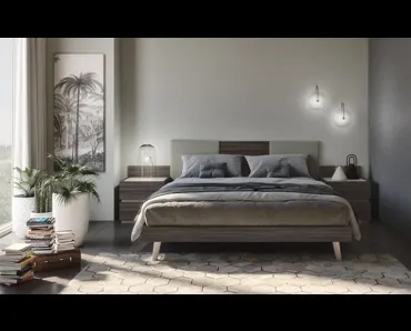 Comodino in finitura olmo e beige Cuby di S75