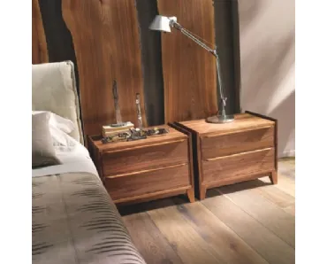 Comodino Leonardo L100 in legno massello di Arte Brotto