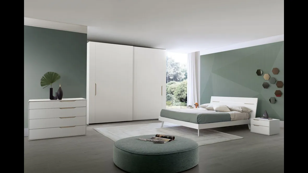 Gruppo Notte con maniglie sagomate in olmo light Time di S75