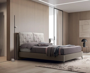 Letto a una piazza e mezza in tessuto Arley di Felis