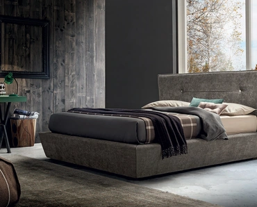 Letto in tessuto dalle linee geometriche Chris di Felis