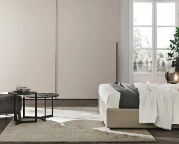 Letto Dafne in ecopelle con contenitore di Tomasella
