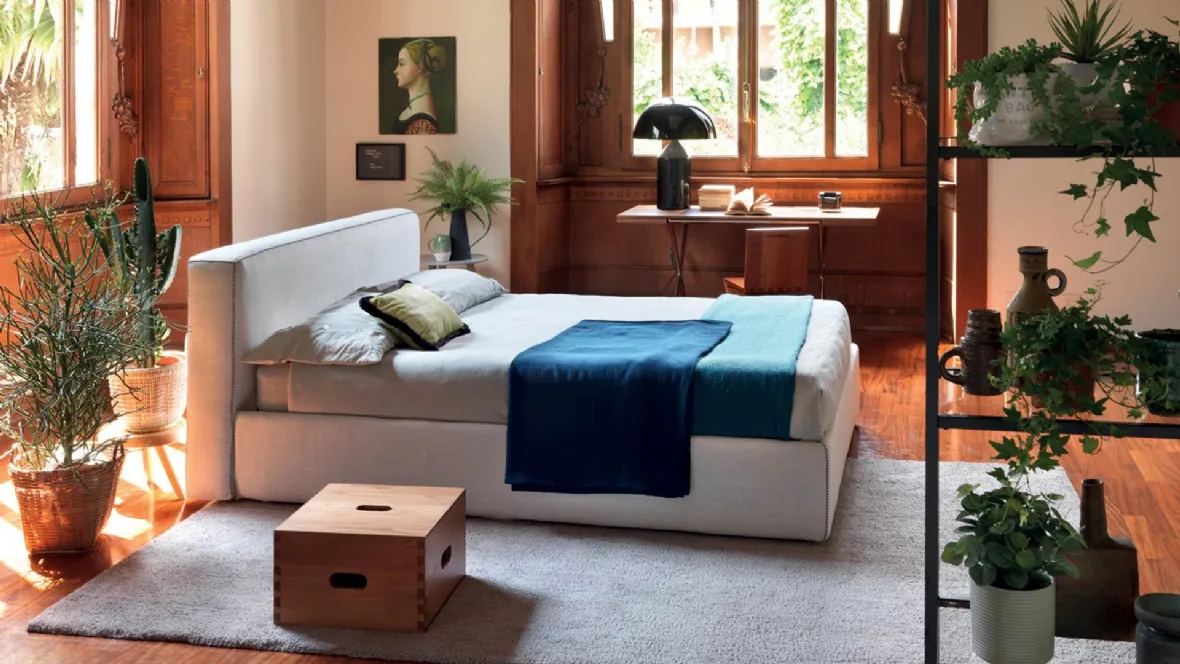 Letto in tessuto con box contenitore Elisabeth di Ergogreen