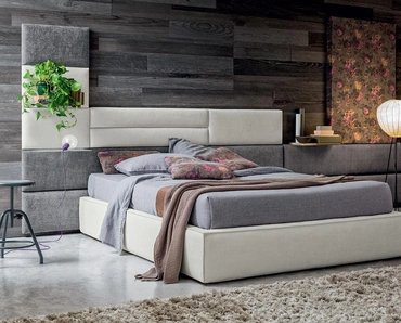 Letto matrimoniale Sommier in tessuto di Felis