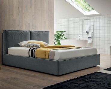 Letto con testiera imbottita George di Felis
