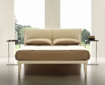 Letto in tessuto con testiera imbottita Isa di Ergogreen