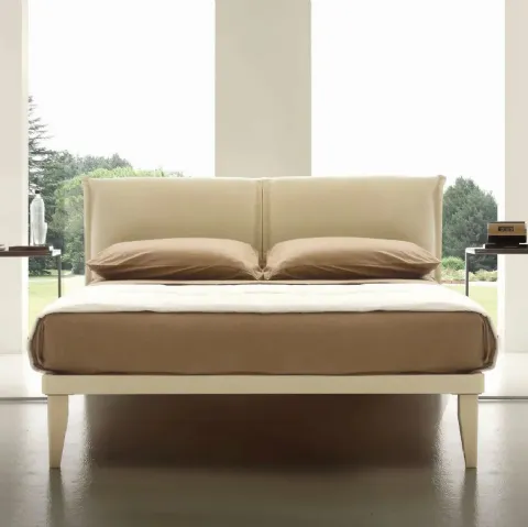 Letto in tessuto con testiera imbottita Isa di Ergogreen