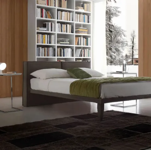 Letto con testiera in tessuto imbottito Jessie di Ergogreen
