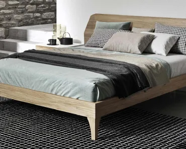 Letto in essenza legno con testiera Coloniale di Mab