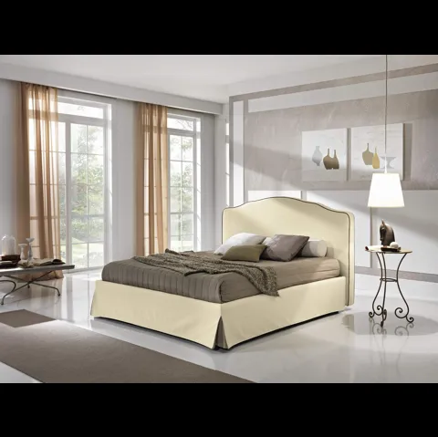 Letto in tessuto con testiera sagomata Zumba di MaxHome