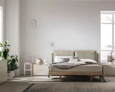 Letto con testiera imbottita Nikki di Tomasella