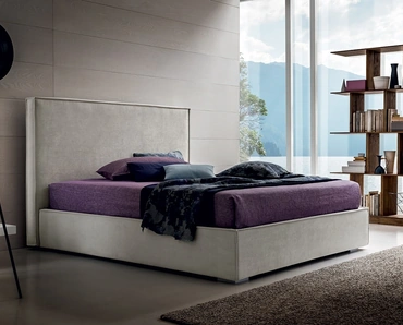 Letto in tessuto con testiera Rick di Felis
