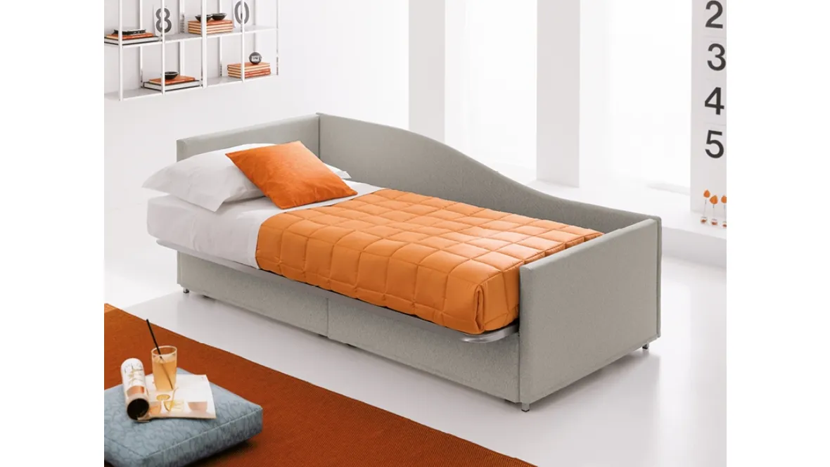 Letto singolo con secondo letto estraibile Camaleo di Rigosalotti