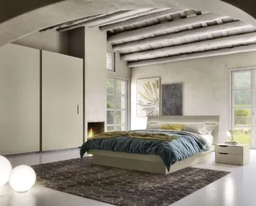 Letto matrimoniale con testiera illuminata a Led Street Led di S75