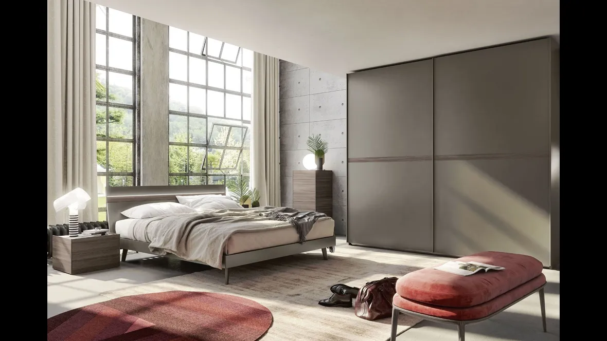 Letto con testiera illuminata a Led Street Led di S75
