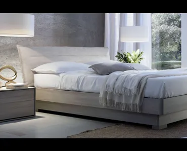 Letto Voilà Style Box con testiera imbottita di S75