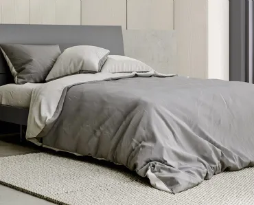 Letto matrimoniale con contenitore e testiera Xential di Mab