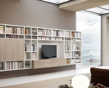 Libreria sospesa Living 82D di Ferrimobili