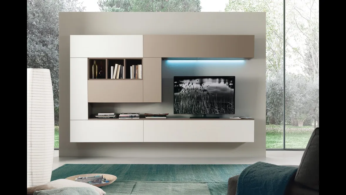 Parete Attrezzata sospesa Soft Futura 02 di S75
