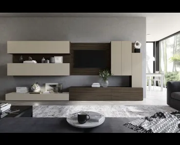 Parete Attrezzata Supreme Ingrid Olmo dark 02 di S75