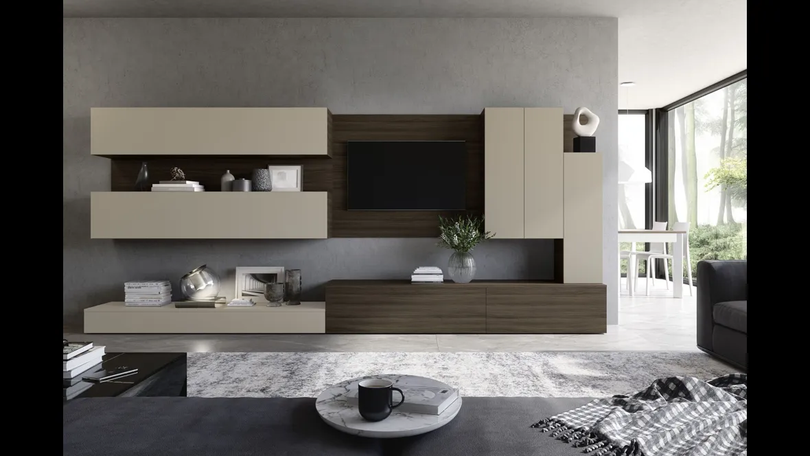 Parete Attrezzata Supreme Ingrid Olmo dark 02 di S75