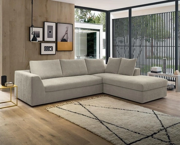 Divano Letto in tessuto con penisola Aston di Felis