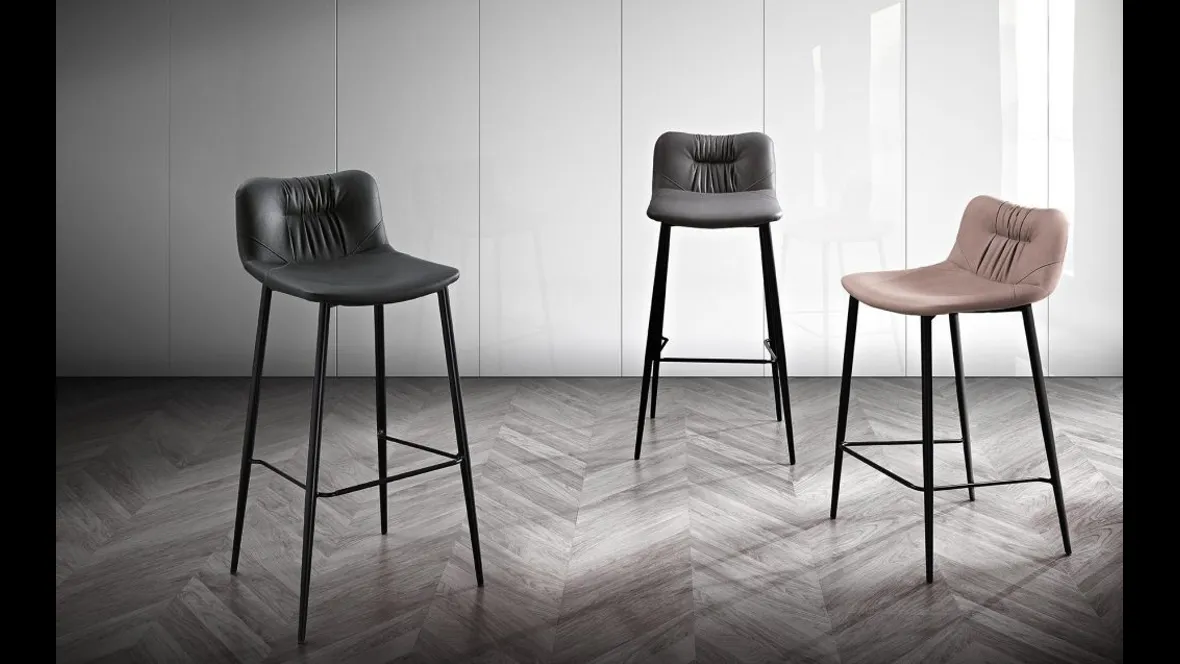 Sgabello Alessia in ecopelle di MaxHome