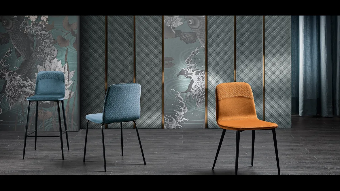 Sedia Carlotta in tessuto di MaxHome