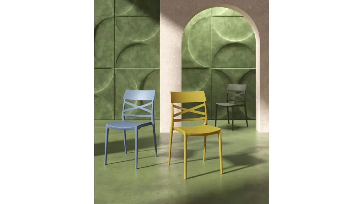 Sedia impilabile Elsa di MaxHome