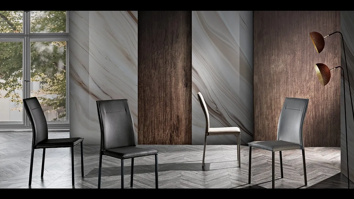 Sedia Amis in ecopelle di MaxHome